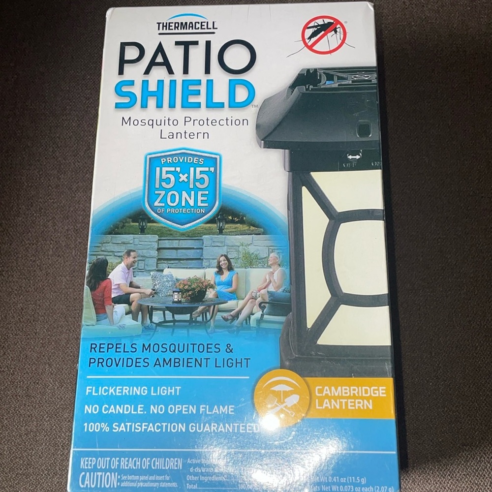 Thermacell Patio Shield 15 Foot Zone Mosquito Protection Lantern NEW